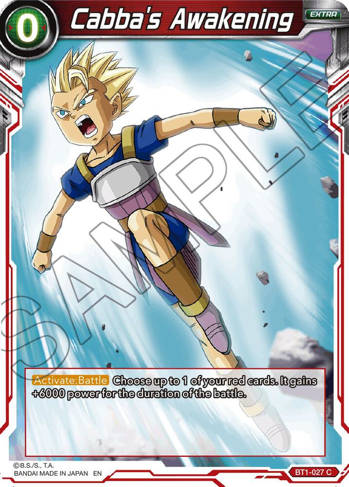 Cabba's Awakening (Reprint) BT1-027 card from Battle Evolution Booster