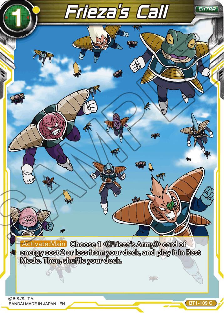 Frieza's Call (Reprint) BT1-109 card from Battle Evolution Booster