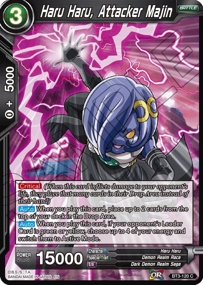 Haru Haru, Attacker Majin (Reprint) BT3-120 card from Battle Evolution Booster