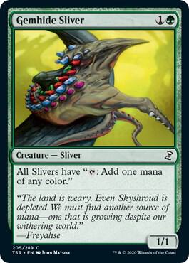 Gemhide Sliver 205 card from Time Spiral: Remastered