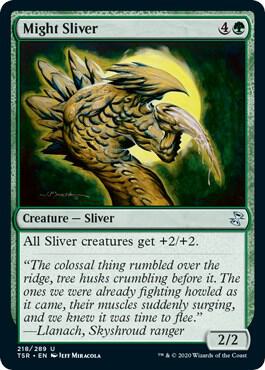 Might Sliver 218 card from Time Spiral: Remastered