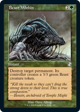 Beast Within 357 card from Time Spiral: Remastered