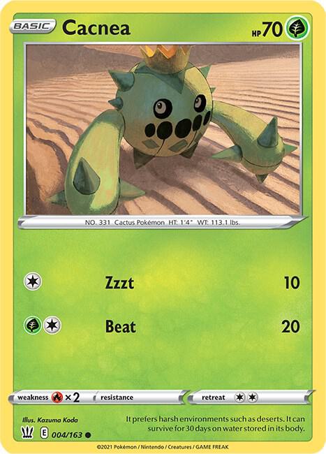 Cacnea 004/163 card from SWSH05: Battle Styles