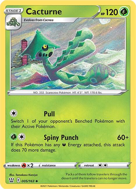 Cacturne 005/163 card from SWSH05: Battle Styles