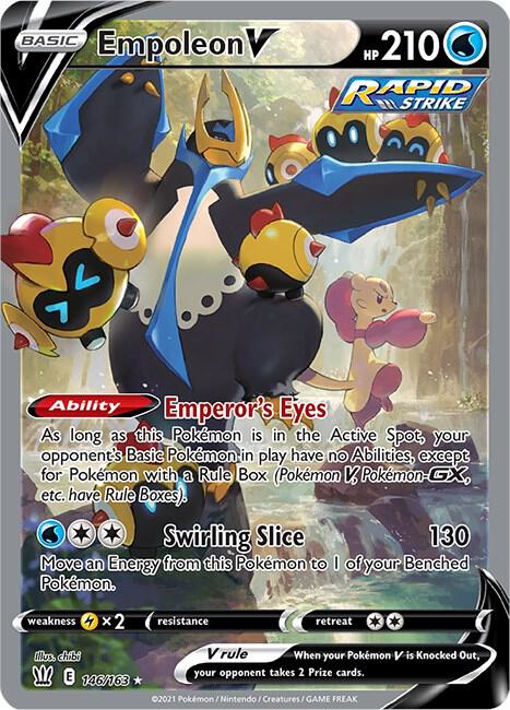 Empoleon V (Alternate Full Art) 146/163 card from SWSH05: Battle Styles