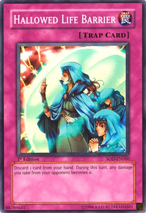 Hallowed Life Barrier SOD-EN060 card from Soul of the Duelist
