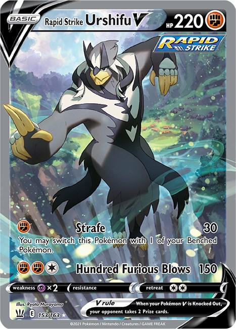 Rapid Strike Urshifu V (Alternate Full Art) 153/163 card from SWSH05: Battle Styles