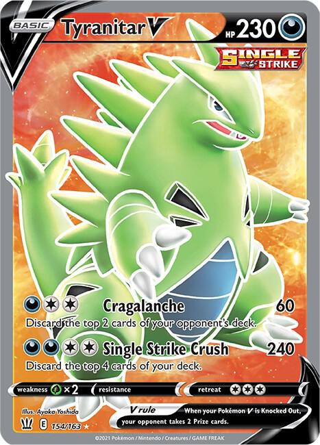Tyranitar V (Full Art) 154/163 card from SWSH05: Battle Styles