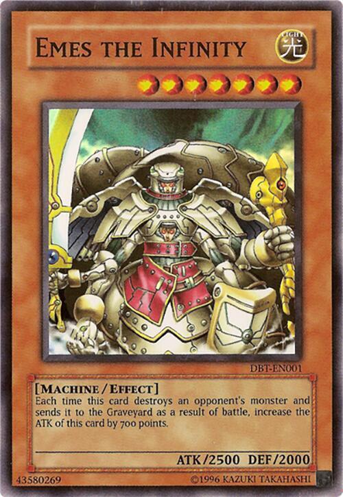 Emes the Infinity DBT-EN001 card from Destiny Board Traveler Promo
