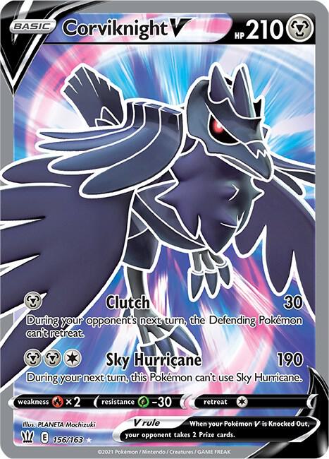 Corviknight V (Full Art) 156/163 card from SWSH05: Battle Styles