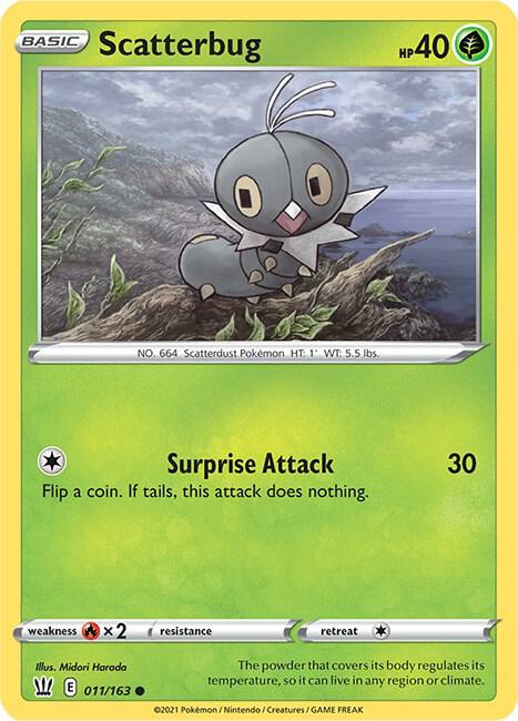 Scatterbug 011/163 card from SWSH05: Battle Styles