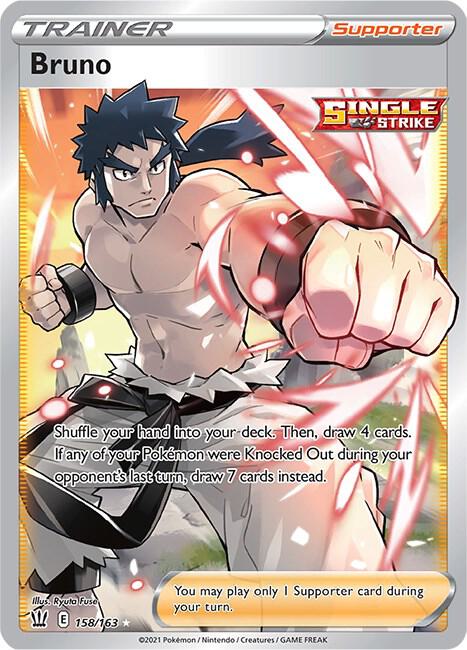 Bruno (Full Art) 158/163 card from SWSH05: Battle Styles
