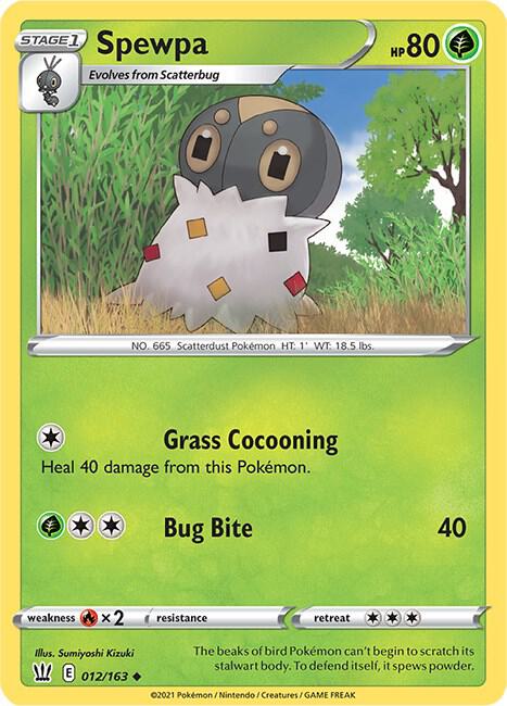 Spewpa 012/163 card from SWSH05: Battle Styles