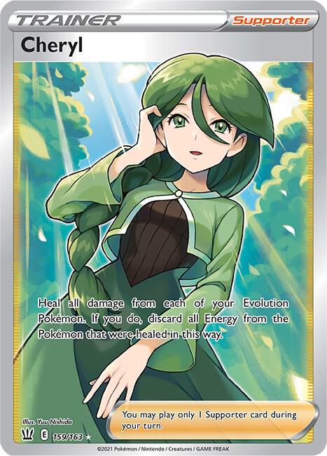 Cheryl (Full Art) 159/163 card from SWSH05: Battle Styles