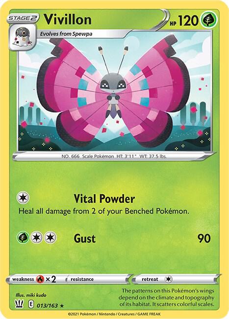 Vivillon 013/163 card from SWSH05: Battle Styles