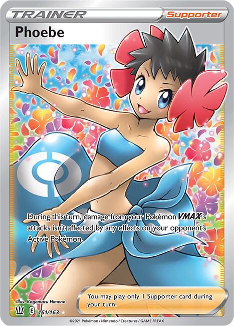 Phoebe (Full Art) 161/163 card from SWSH05: Battle Styles