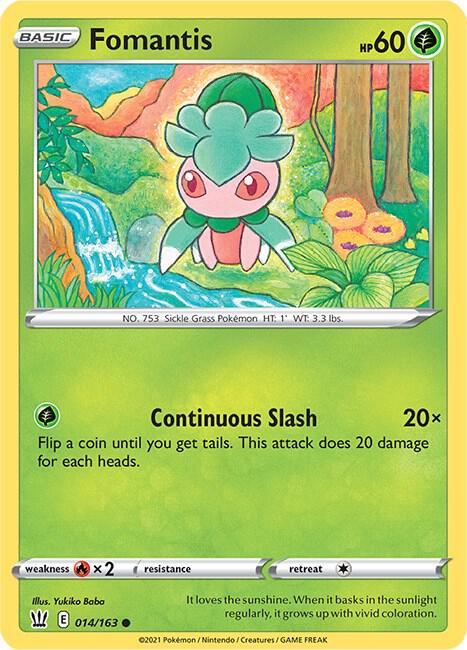 Fomantis 014/163 card from SWSH05: Battle Styles