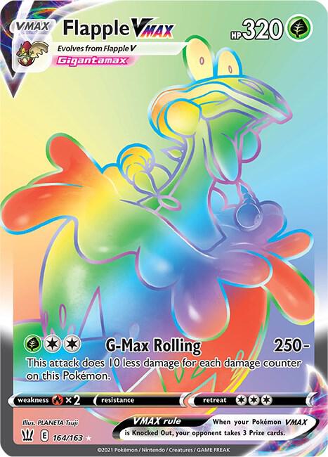 Flapple VMAX (Secret) 164/163 card from SWSH05: Battle Styles