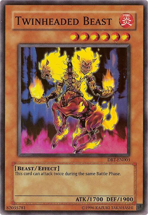 Twinheaded Beast DBT-EN003 card from Destiny Board Traveler Promo