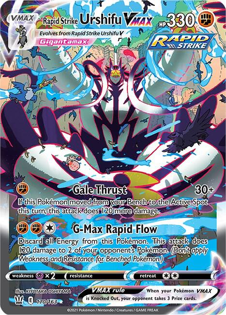 Rapid Strike Urshifu VMAX (Alternate Art Secret) 170/163 card from SWSH05: Battle Styles