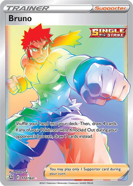 Bruno (Secret) 172/163 card from SWSH05: Battle Styles