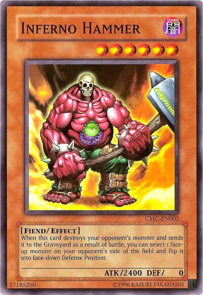 Inferno Hammer (Capsule Monster Coliseum) CMC-EN002 card from Yu-Gi-Oh! Video Game Promotional Cards