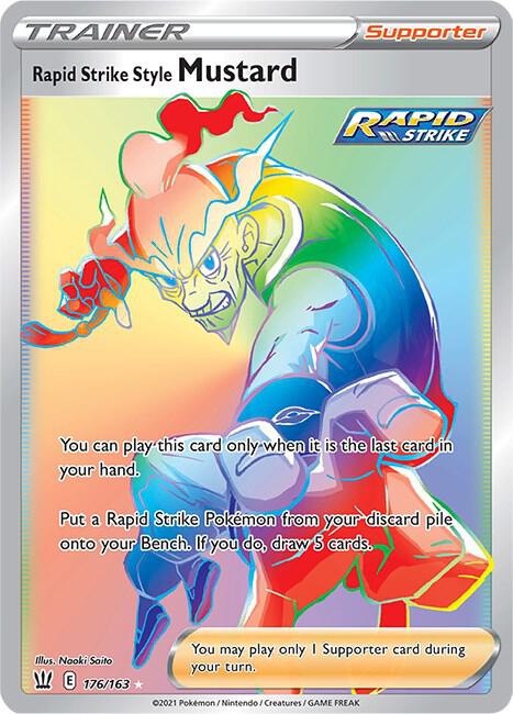Rapid Strike Style Mustard (Secret) 176/163 card from SWSH05: Battle Styles