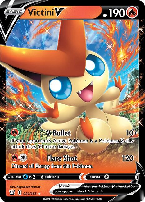Victini V 021/163 card from SWSH05: Battle Styles