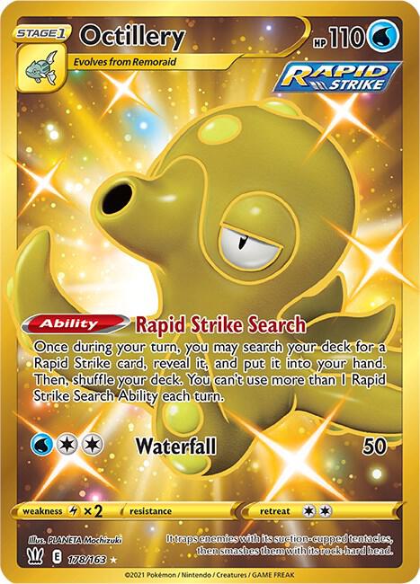 Octillery (Secret) 178/163 card from SWSH05: Battle Styles