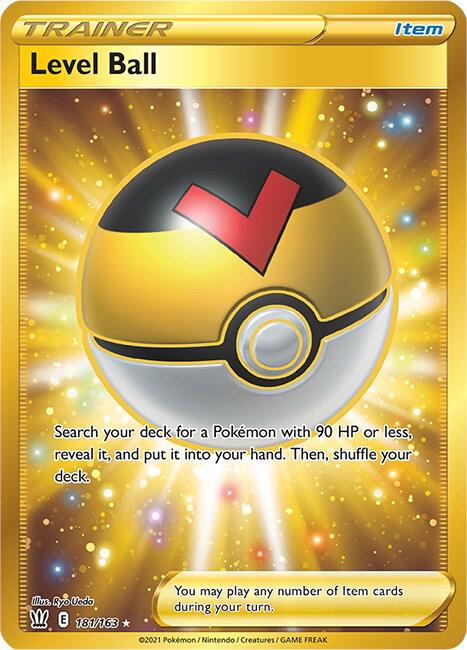 Level Ball (Secret) 181/163 card from SWSH05: Battle Styles