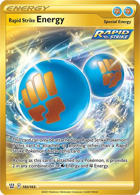 Rapid Strike Energy (Secret) 182/163 card from SWSH05: Battle Styles