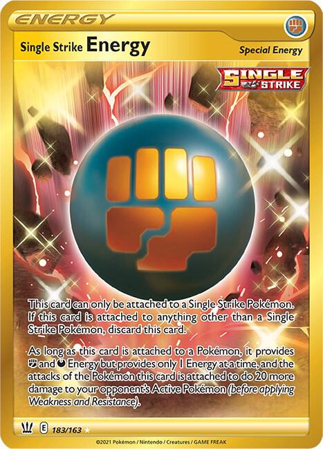 Single Strike Energy (Secret) 183/163 card from SWSH05: Battle Styles