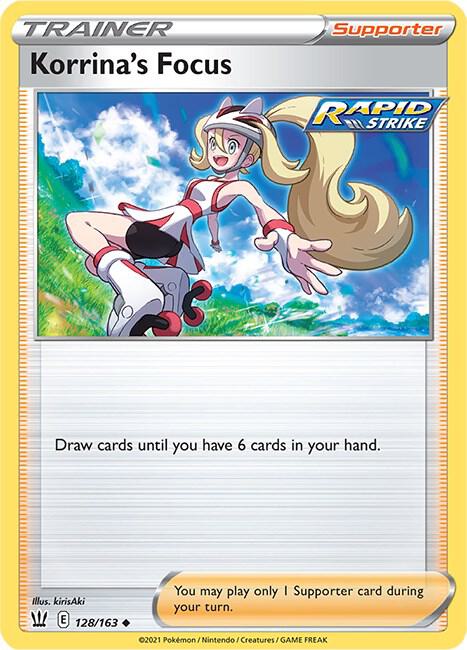 Korrina's Focus 128/163 card from SWSH05: Battle Styles
