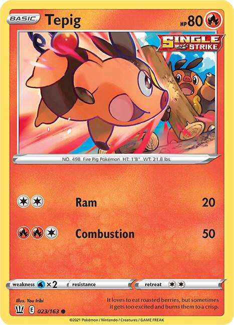 Tepig 023/163 card from SWSH05: Battle Styles
