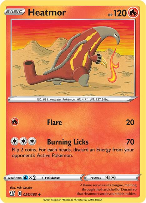 Heatmor 026/163 card from SWSH05: Battle Styles