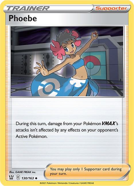 Phoebe 130/163 card from SWSH05: Battle Styles