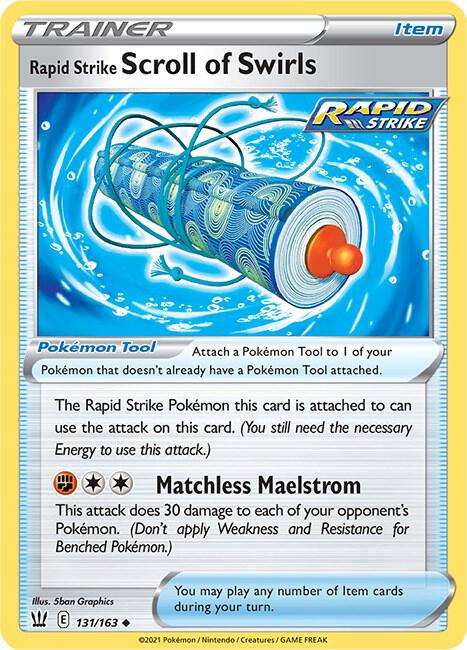 Rapid Strike Scroll of Swirls 131/163 card from SWSH05: Battle Styles