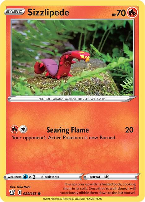 Sizzlipede 029/163 card from SWSH05: Battle Styles