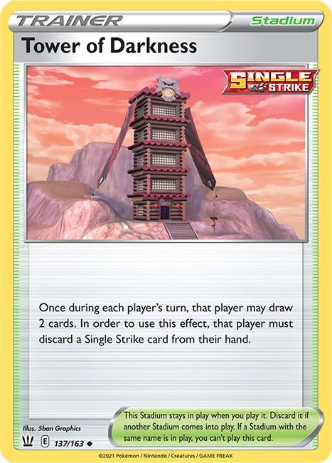 Tower of Darkness 137/163 card from SWSH05: Battle Styles