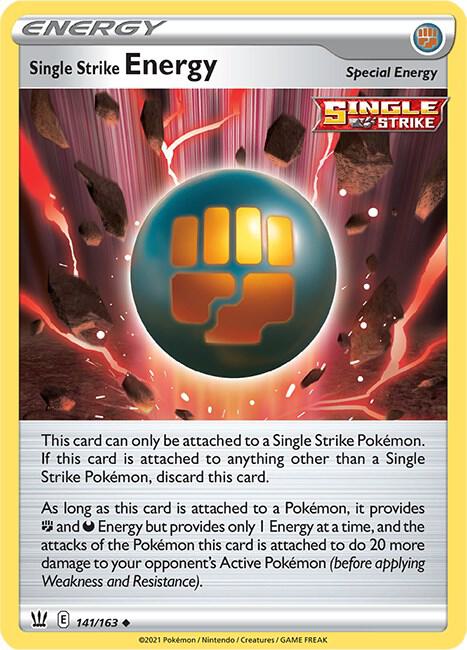 Single Strike Energy 141/163 card from SWSH05: Battle Styles