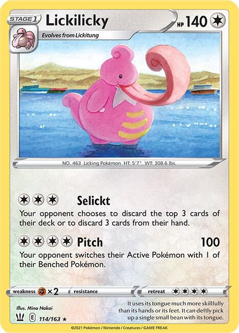 Lickilicky 114/163 card from SWSH05: Battle Styles