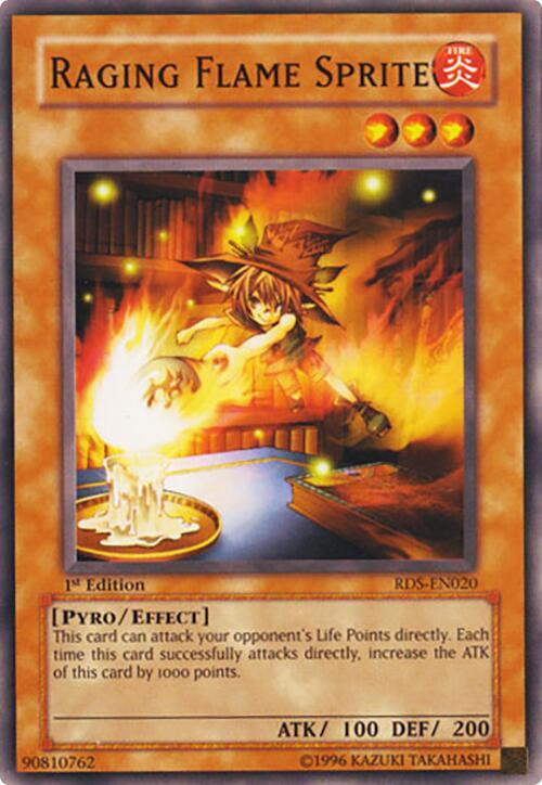 Raging Flame Sprite RDS-EN020 card from Rise of Destiny