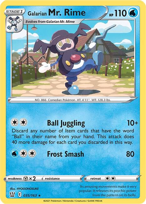 Galarian Mr. Rime 035/163 card from SWSH05: Battle Styles