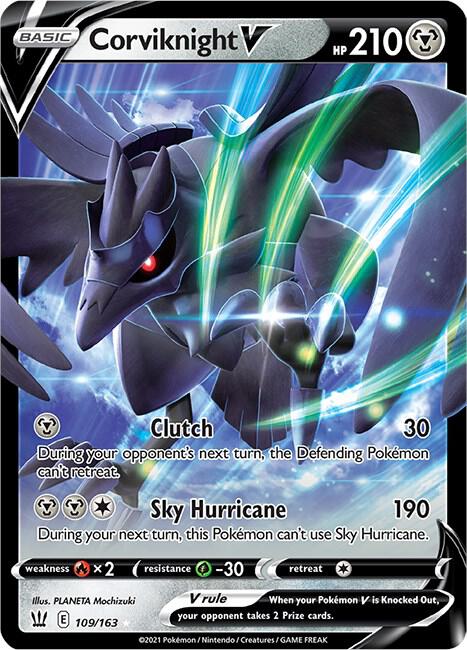 Corviknight V 109/163 card from SWSH05: Battle Styles