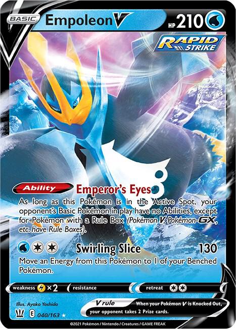 Empoleon V 040/163 card from SWSH05: Battle Styles