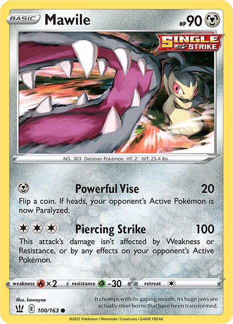 Mawile 100/163 card from SWSH05: Battle Styles