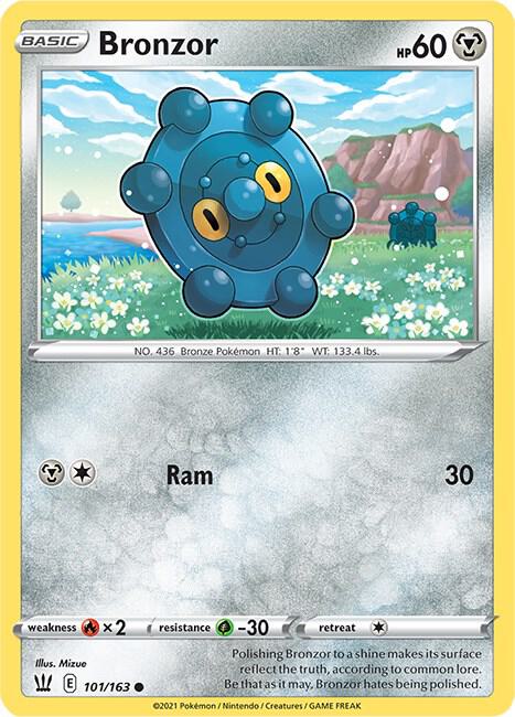 Bronzor 101/163 card from SWSH05: Battle Styles