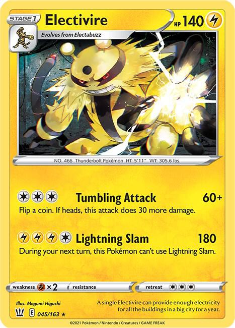 Electivire 045/163 card from SWSH05: Battle Styles