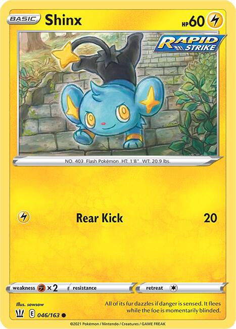 Shinx 046/163 card from SWSH05: Battle Styles