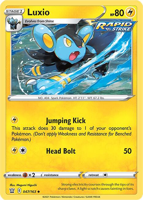 Luxio 047/163 card from SWSH05: Battle Styles